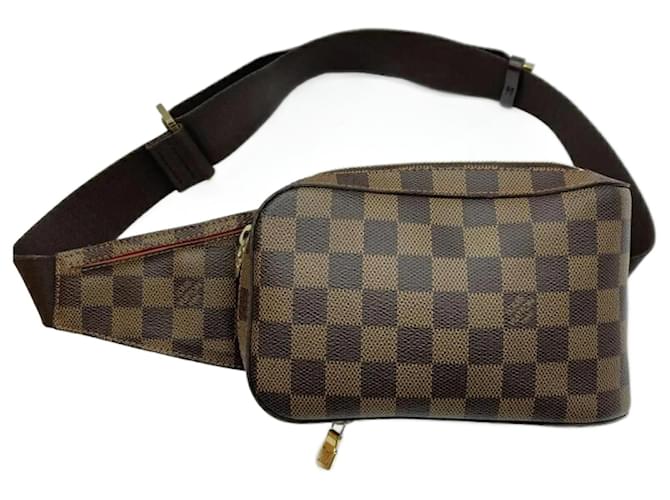 Pochete de cintura Geronimos Louis Vuitton Azul Damier ebene Couro  ref.1503029