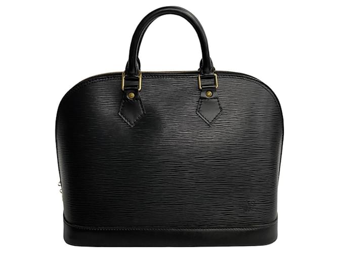 Bolso Louis Vuitton Alma MM de cuero Epi Negro  ref.1503055