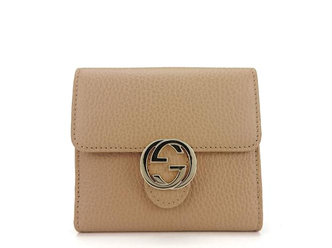 Gucci Bi-fold Wallet in Beige Leather ref.1503088 - Joli Closet