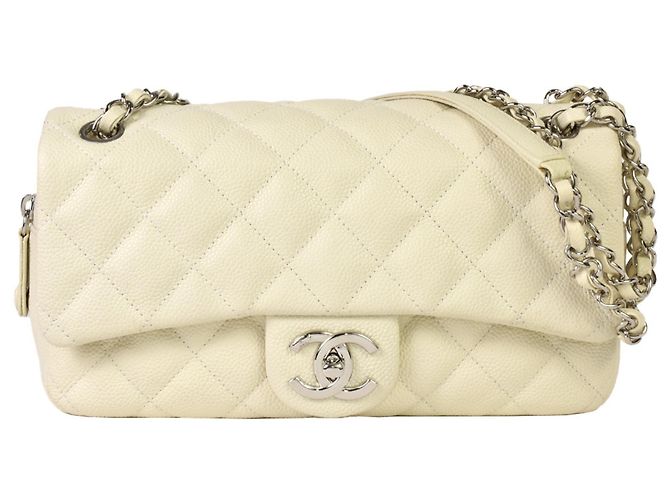 Bolsa de Ombro Matelassé Chanel Fora de branco
