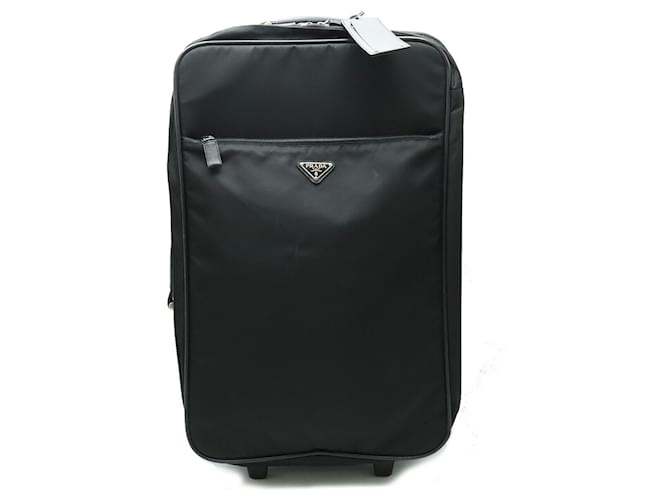 Sac de transport Prada avec roues Cuir Nylon Noir  ref.1503194