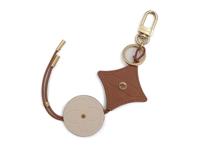 Louis Vuitton Porte-Clé Flower Tassel Keychain Brown Leather Metal  ref.1503237