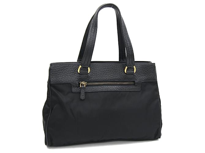 Prada Tote Bag BR2023 Schwarz Leder Nylon  ref.1503399