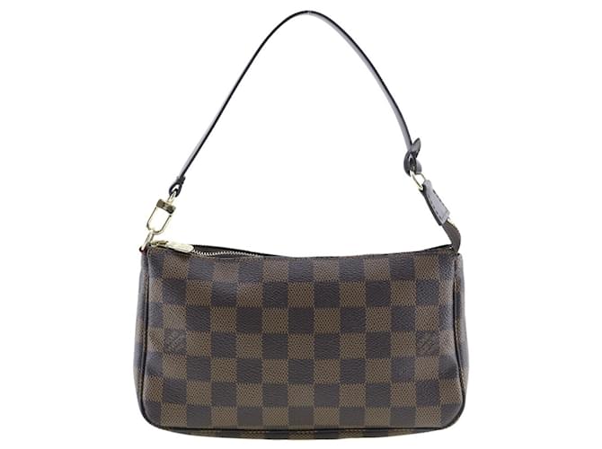 Pochete em lona Damier Louis Vuitton Marrom  ref.1503422