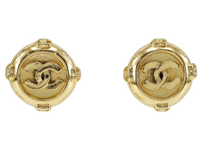Boucles d'oreilles clips en plaqué or Chanel Doré