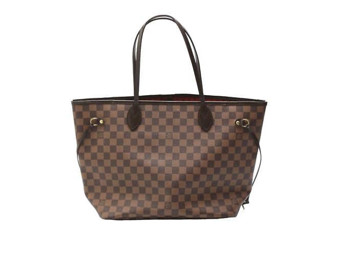Bolsa tote em canvas Damier Louis Vuitton Marrom