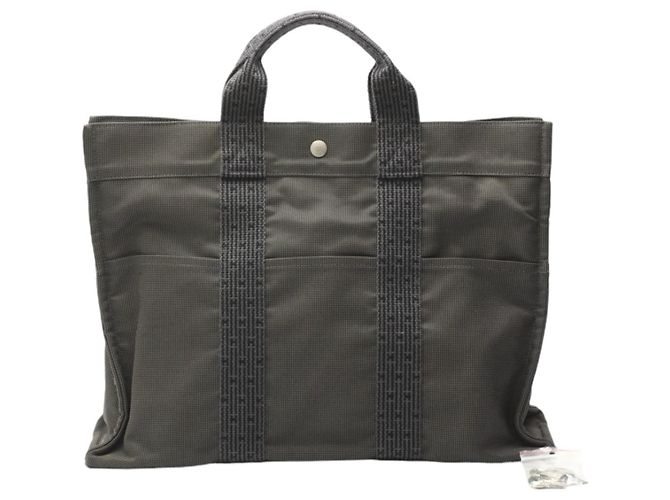 Hermès Hermes Her Line Canvas Tote Bag Brown