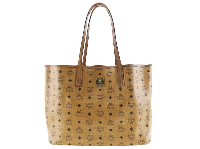 MCM Monogramm Canvas Tote Bag Braun