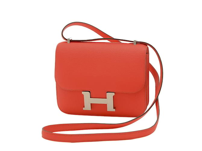 Hermès Borsa a Spalla Hermes Constance 18 Rosso Diamante  ref.1503726