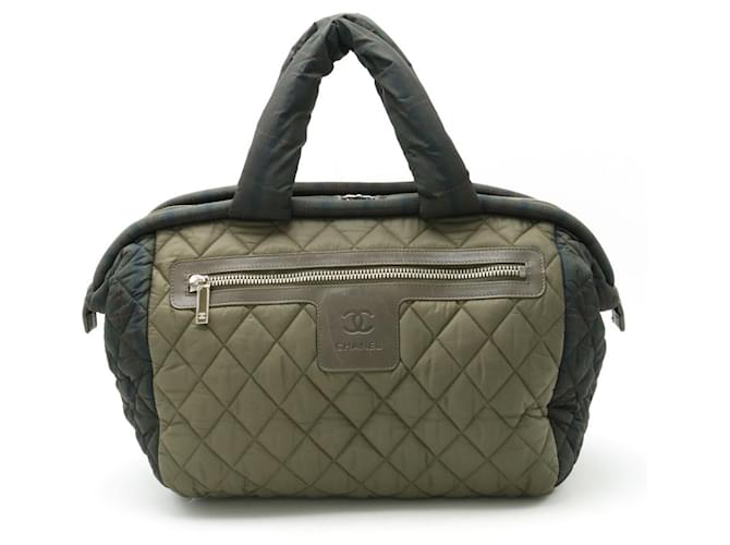 Chanel Coco Cocoon Quilted Tote Bag Multiple colors Green Khaki Leather Nylon  ref.1503984