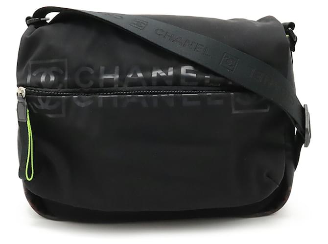 Bolsa de Ombro Chanel Sport Line Coco Mark Preto Borracha Nylon  ref.1504003