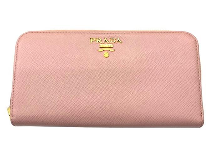 Prada Pink Saffiano Metal Long Wallet Leather  ref.1504077