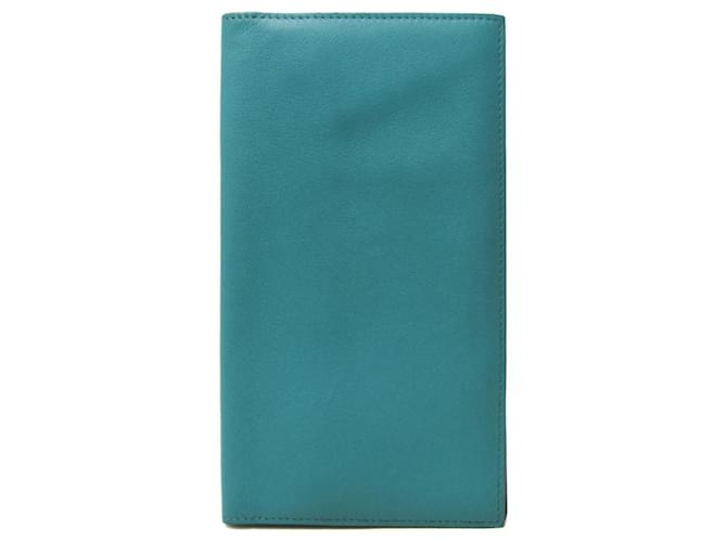 Silk In Hermès Portefeuille bi-fold en soie twill vert Hermes Citizen Cuir  ref.1504096