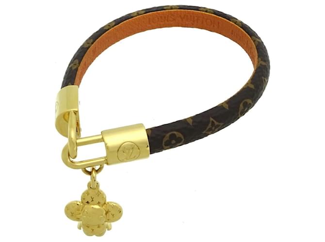 Bracelet Charme Monogram Louis Vuitton Cuir Cuir vernis Marron Monogramme  ref.1504170