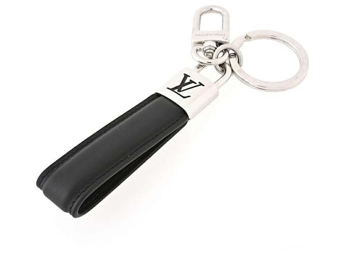 Louis Vuitton Keychain LV Padlock M00745 Black Leather Metal Enamel  ref.1504231