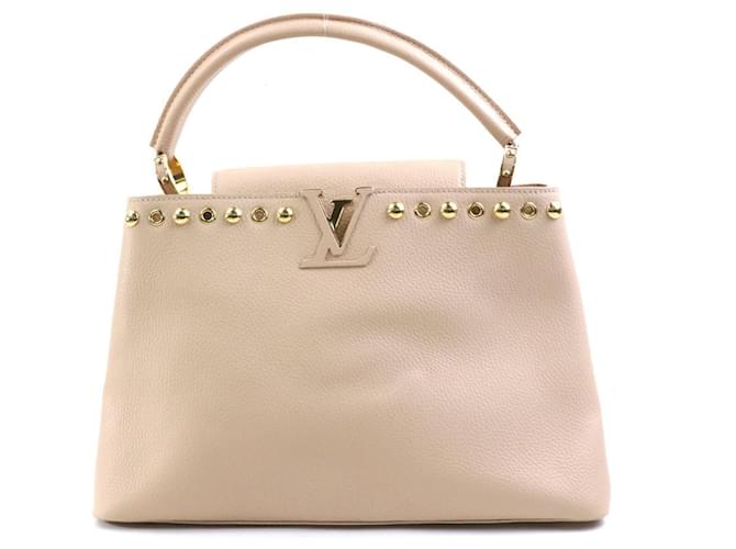 Borsa Louis Vuitton Capucines MM Beige Pelle  ref.1504239