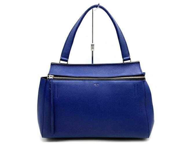 Céline Celine Edge Small Handbag Tote Bag Blue Leather  ref.1504275