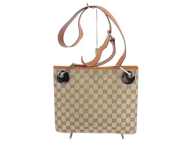 Gucci GG Canvas Shoulder Bag Beige Cloth  ref.1504279