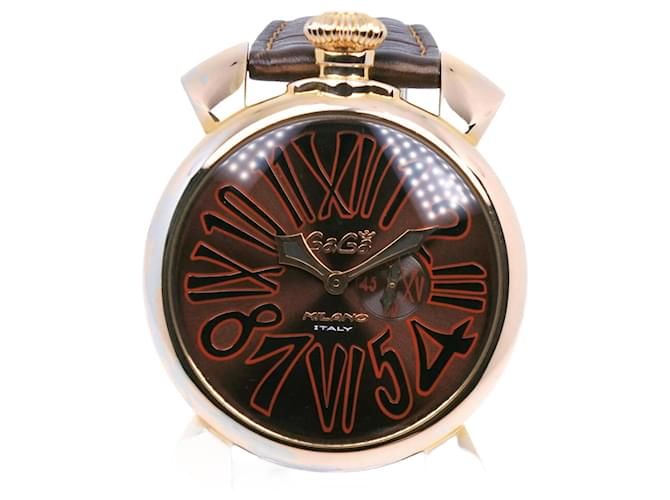 Autre Marque Gaga Milano Manuale 46 Men's Wristwatch Golden ref.1504298 -  Joli Closet