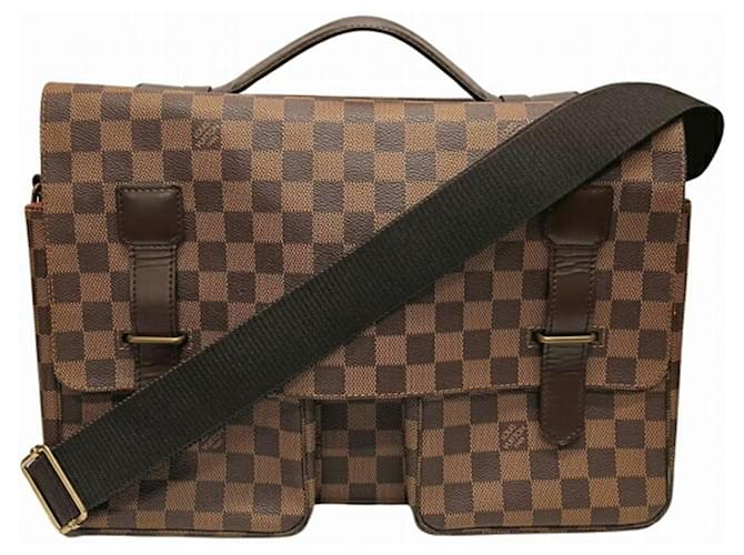 Bolso de Hombro Damier Broadway Louis Vuitton Castaño Damier ebene Lienzo  ref.1504355