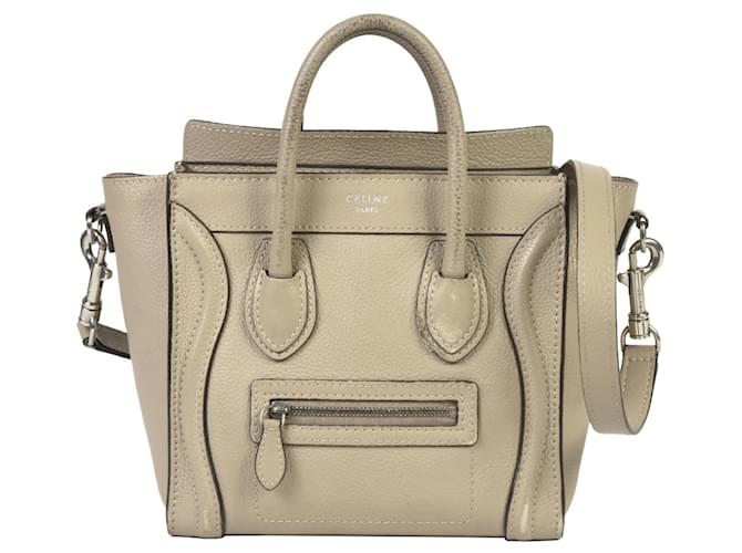 Céline Borsa a spalla Celine Luggage Nano Shopper Beige Pelle  ref.1504369