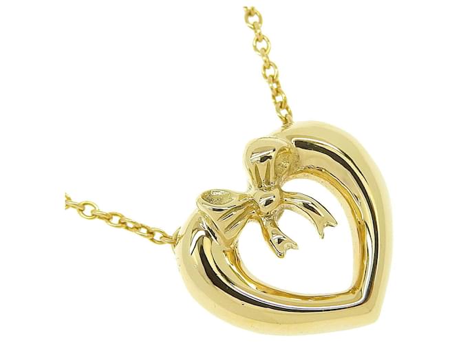 Tiffany & Co. Heart Ribbon Necklace in 18K Yellow Gold  ref.1504410