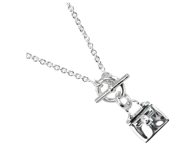 Hermès Hermes Amulet Kelly Necklace in Silver 925  ref.1504418