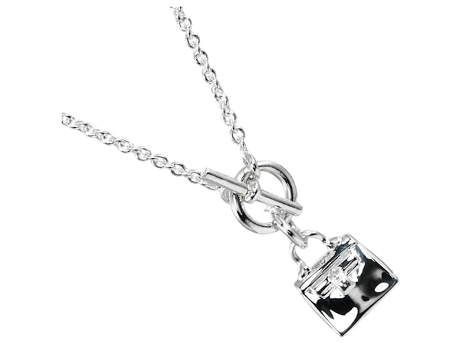 Hermès Hermes Amulet Kelly Necklace in Silver 925  ref.1504420