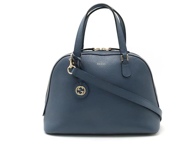 Bolsa de ombro Gucci Lady Dollar Azul marinho Couro  ref.1504472