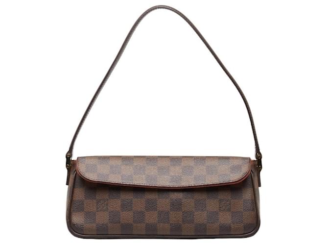 Sac à épaule Damier Recoleta de Louis Vuitton Plastique Marron Damier ebène  ref.1504535