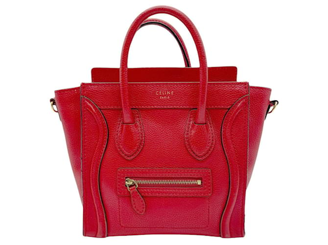 Céline Borsa a spalla in pelle rossa Celine Rosso  ref.1504560