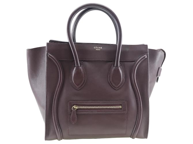 Luggage Céline Bolsa de mão Celine em couro de bezerro Vermelho  ref.1504613