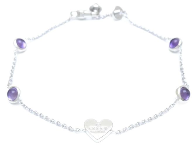 Pulseira charm em forma de coração GUCCI Prata