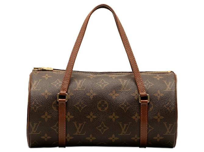 Bolsa de Ombro Papillon 26 Monograma Louis Vuitton Marrom Couro envernizado  ref.1504727