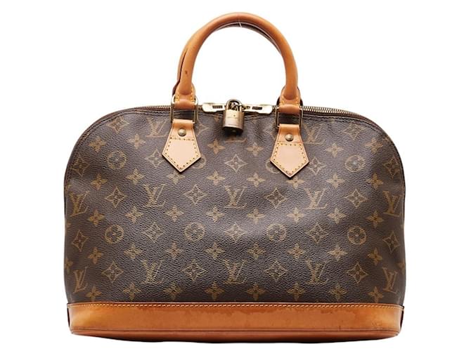 Borsa Alma PM Monogramma Louis Vuitton Marrone Pelle verniciata  ref.1504761