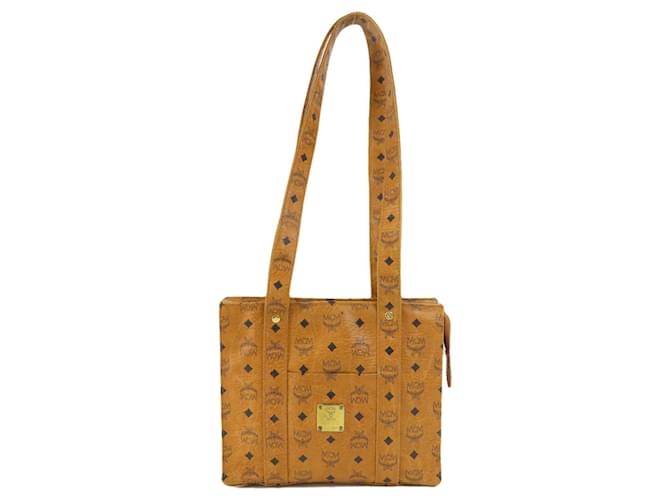 Bolso de hombro de cuero marrón MCM Castaño  ref.1504780