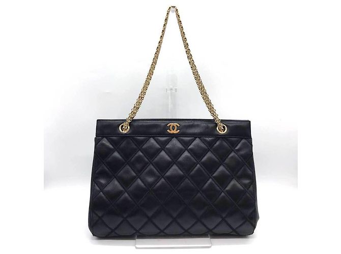 Schwarze Leder-Tote von Chanel