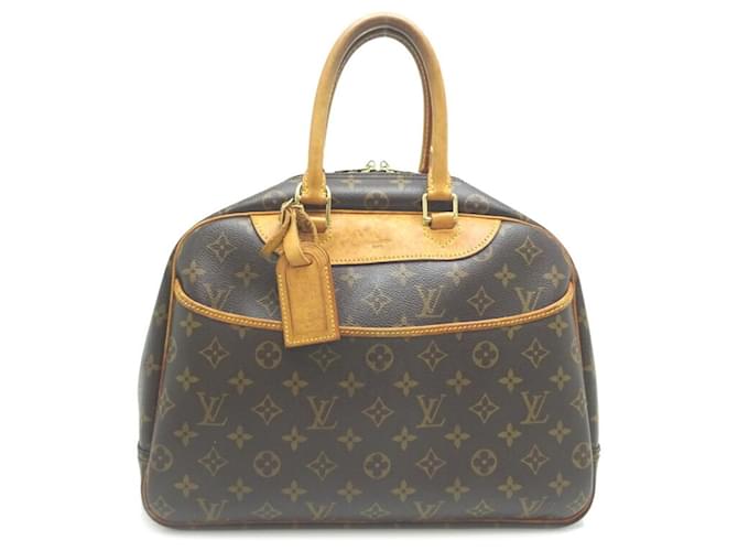 Bolsa Boston Deauville Louis Vuitton Marrom Monograma Couro envernizado  ref.1504941