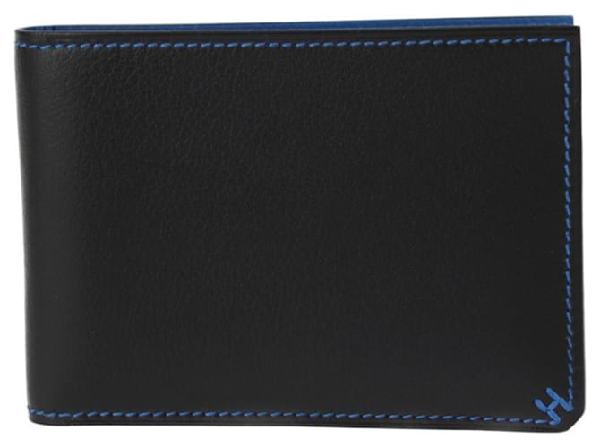 Hermès Hermes H Series Horizontal Card Holder Case Black Blue  ref.1505056