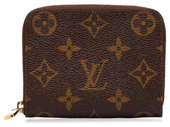 Portafoglio Zippy Monogram Louis Vuitton Marrone Monogramma Pelle verniciata  ref.1505112