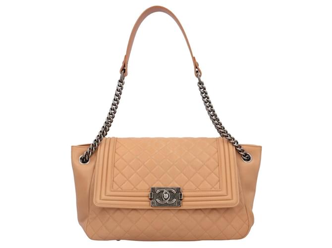 Chanel Boy Shoulder Bag in Beige  ref.1505176