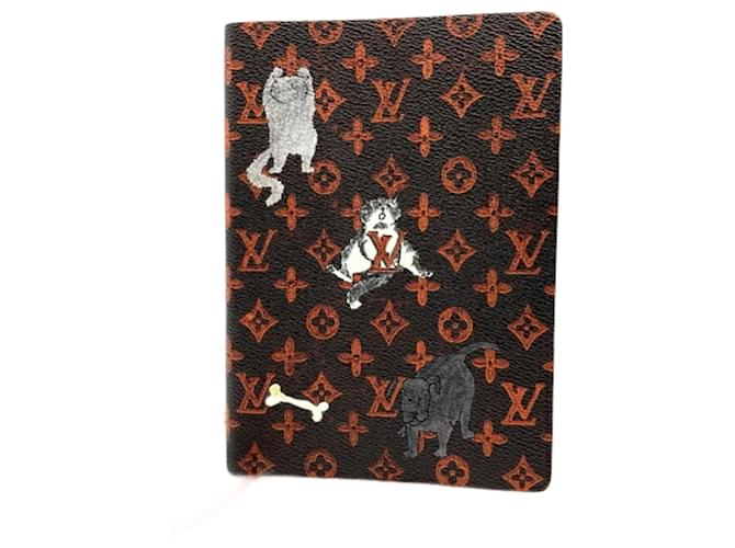 Cahier Monogram Louis Vuitton Cuir vernis Marron  ref.1505202