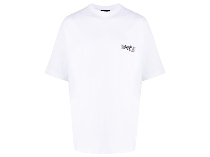 T-shirt Balenciaga blanc oversize en coton