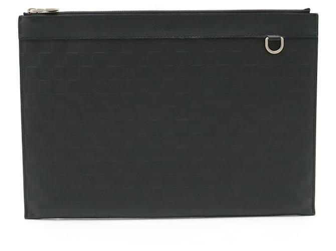 Bolsa Clutch Pochette Discovery Damier Infini Louis Vuitton Preto Lona  ref.1505371