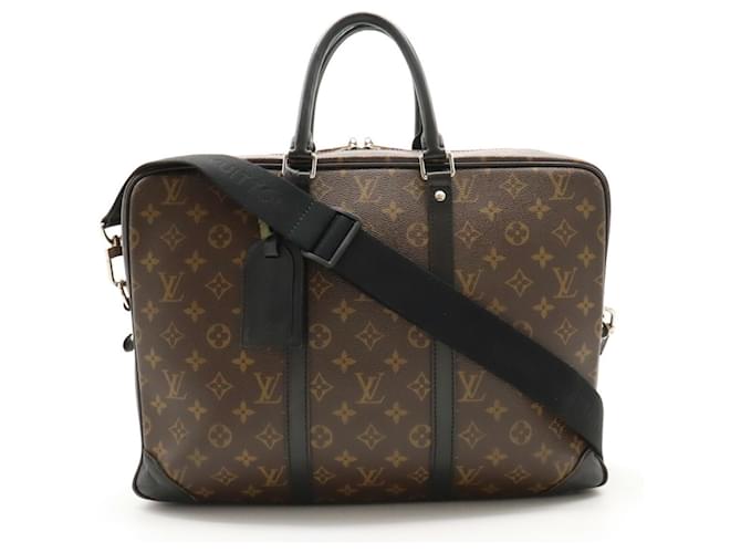 Louis Vuitton Monogram Macassar PDV Porte de Cumin Voyage GM Bag Leather Patent leather  ref.1505385