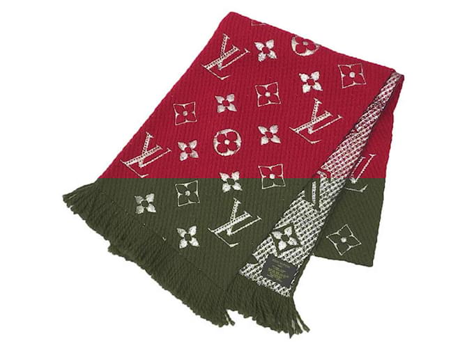 Louis Vuitton Echarpe Mania Shine Scarf Red Silk Polyester Wool  ref.1505434