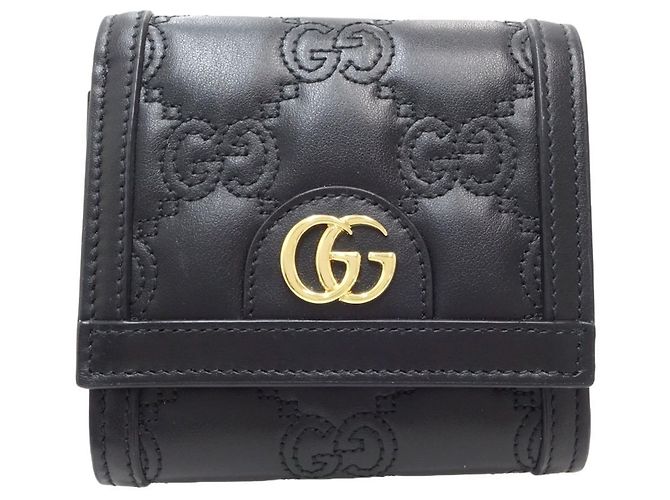 Gucci Bi-Fold Leather Wallet Black