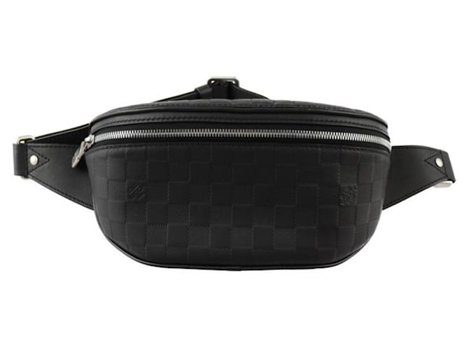 Louis Vuitton Onyx Fanny Pack Black Leather Cloth  ref.1505569