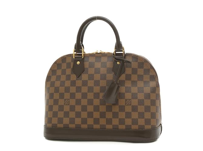 Sac à main Louis Vuitton Damier Alma PM Toile Marron Damier ebène  ref.1505599