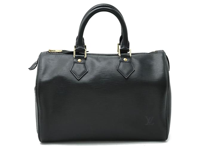 Bolso Louis Vuitton Epi Speedy 25 Negro Cuero  ref.1505684